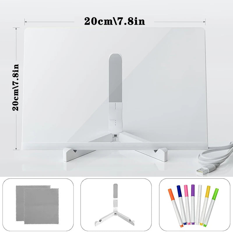 ✨ Glow & Grow™ Montessori LED Drawing Board – Light-Up Creativity for Kids 🎨🧠