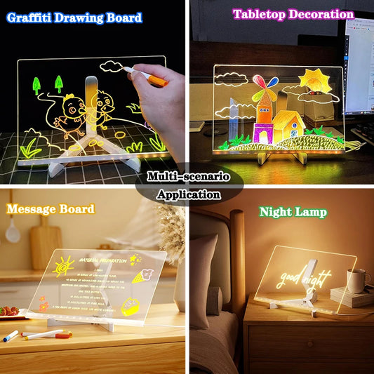 ✨ Glow & Grow™ Montessori LED Drawing Board – Light-Up Creativity for Kids 🎨🧠